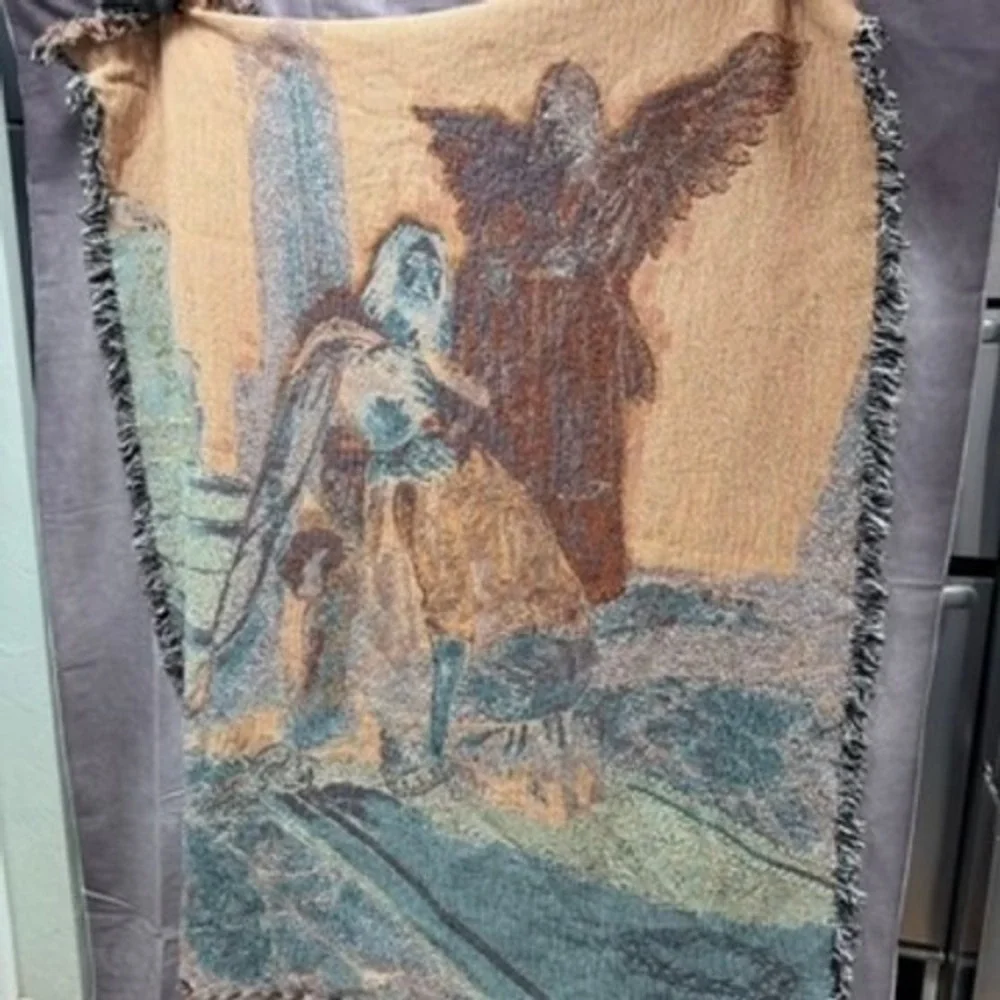 Vintage 2000 Art2See Ron DiCianni The Homecoming Tapestry Throw Blanket 65x49